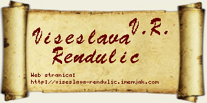 Višeslava Rendulić vizit kartica